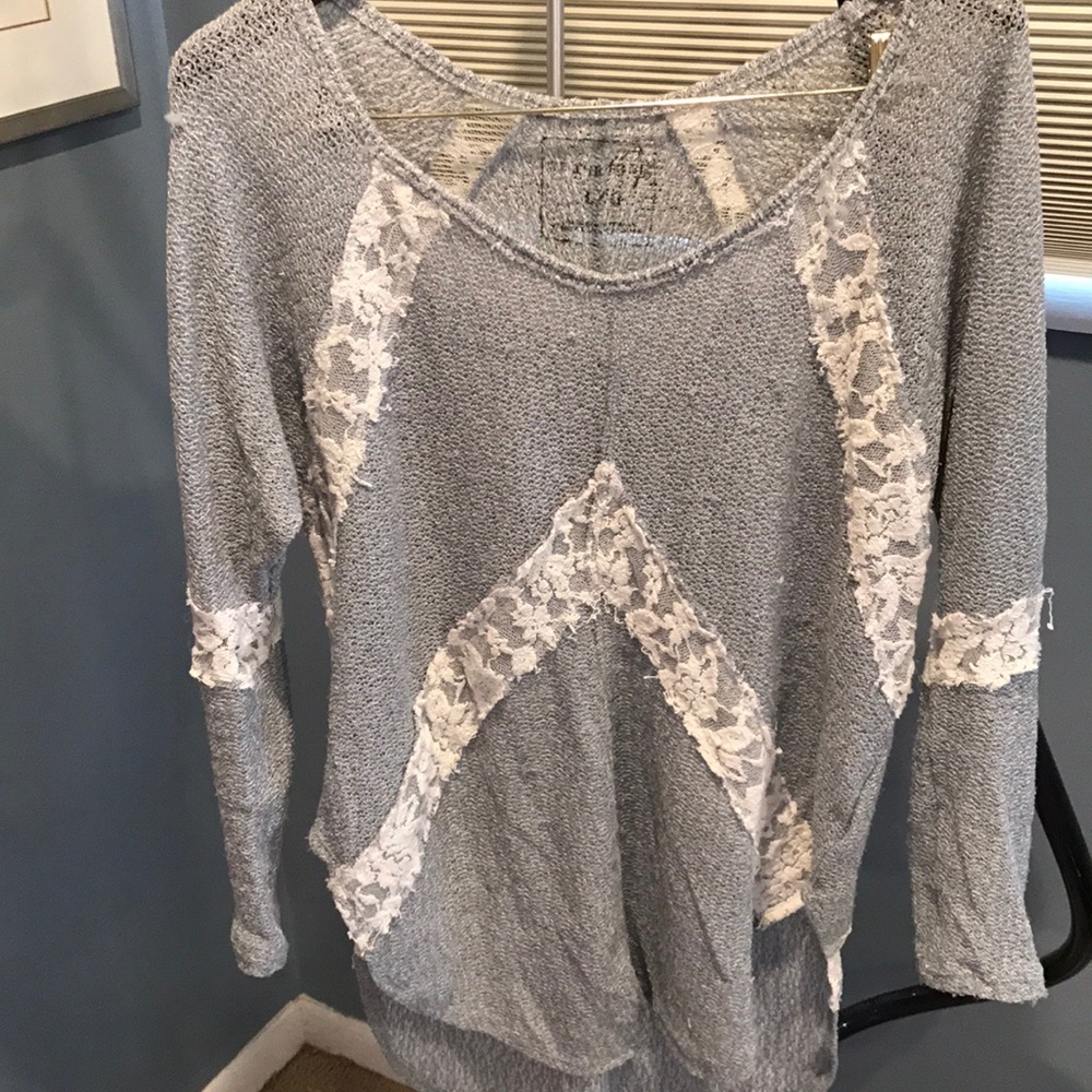 We the free large leaves sweater